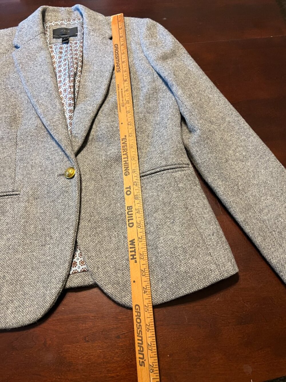 J CREW CAMPBELL BLAZER IN DONEGAL GRAY - Picture 11 of 12